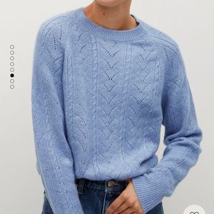 Mango Openwork Knit Sweater